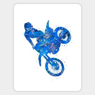 Motocross extreme blue art Magnet